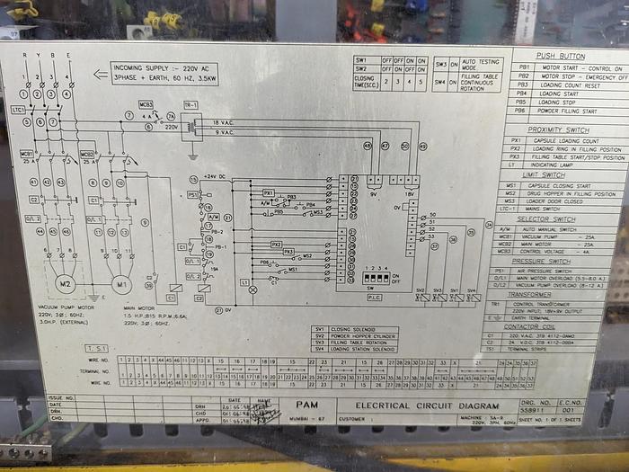 Used p+am SA9 Capsule Filler PARTS ONLY