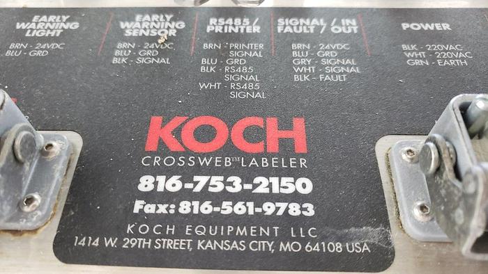Used Koch Crossweb Labeler Control Box