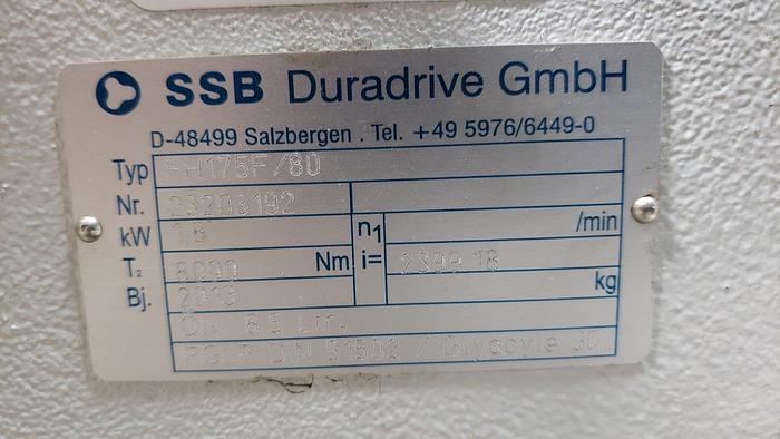 SSB Duradrive FH175F/80 Bevel Gear & Servo Motor