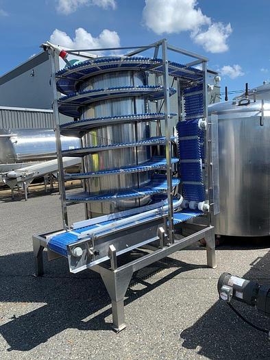 Used FMA 90'L Spiral Cooling Conveyor