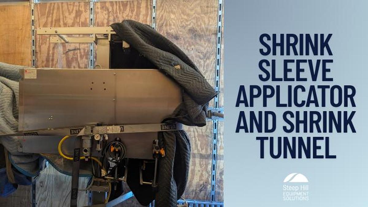 Used Axxon Shrink Sleeve Applicator and Shrink Tunnel