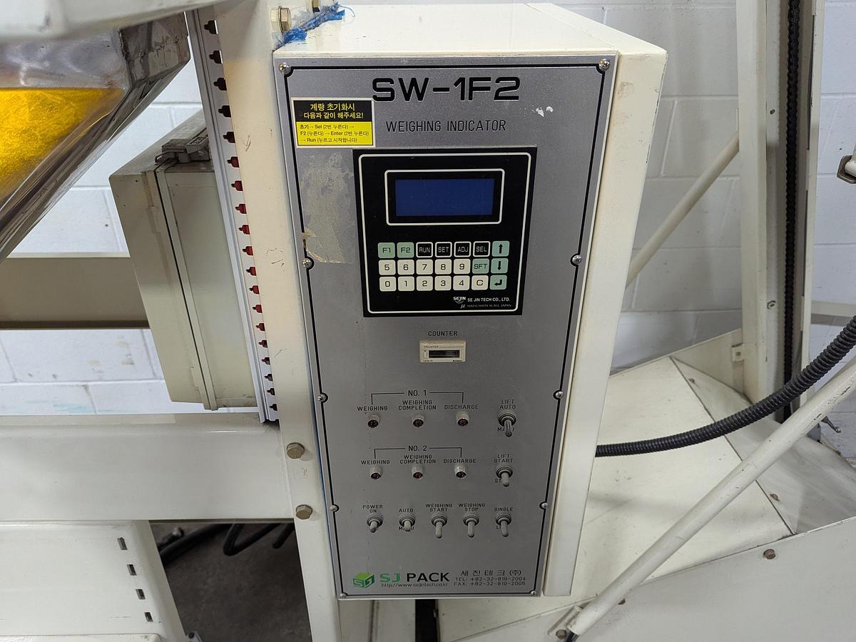 Used Dual Head Net Weigh Filler with Bucket Elevator Infeed