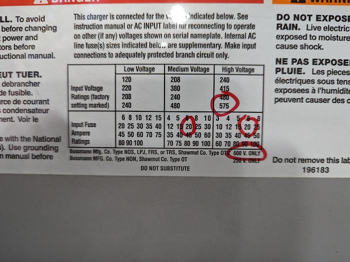 Used Ametek Eclipse II Plus Forklift Charger