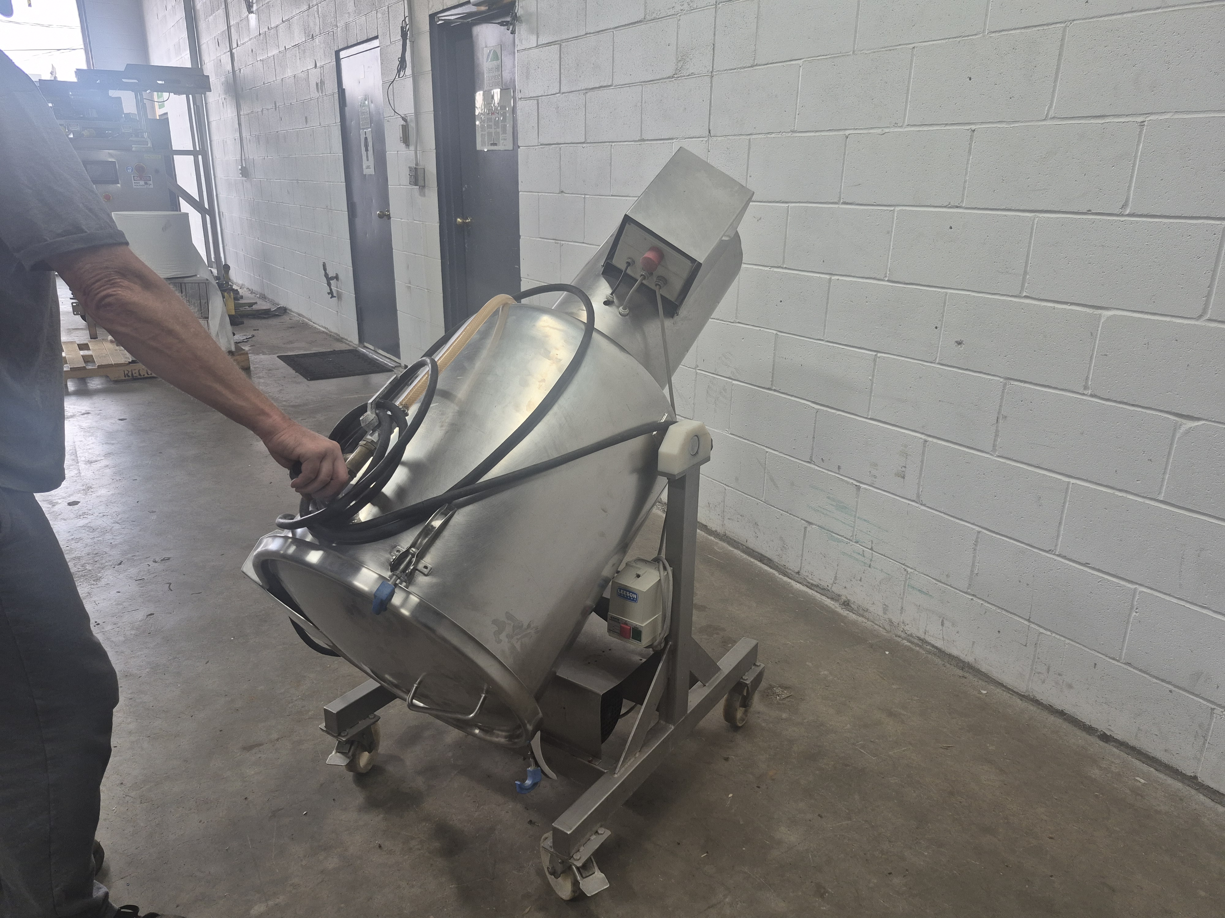 Used LÄCOVAC 150 Litre Stainless Steel Vacuum Tumbler Mixer