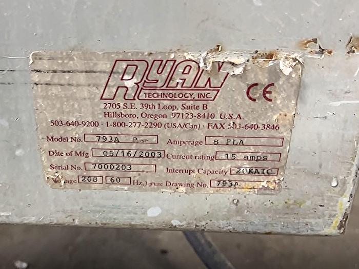 Used 2003 Ryan Technology INC. 793A Rotary Table Utility Slicer