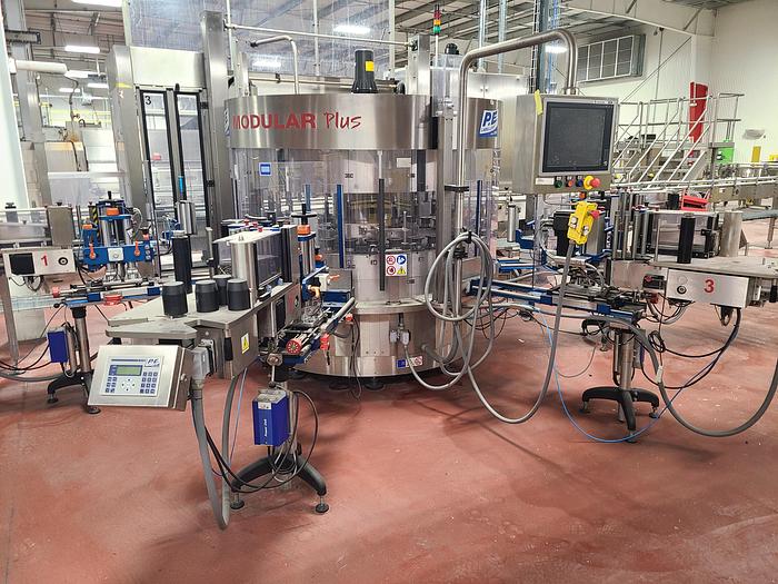 Used P.E. Labellers 30-Head Rotary Labeler