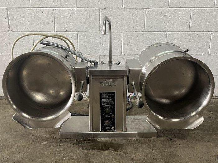 Used Cleveland TKET-6T Twin Steam Kettles