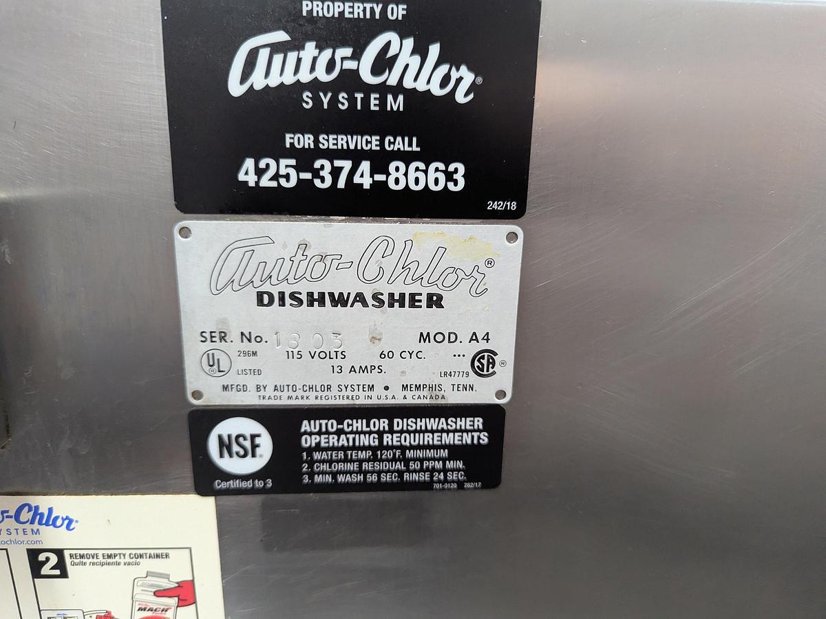 Used Auto-Chlor Dishwasher
