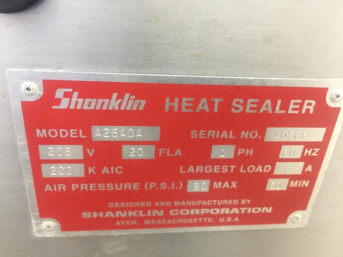 Used Shanklin Shrink Tunnel and Heat Sealer