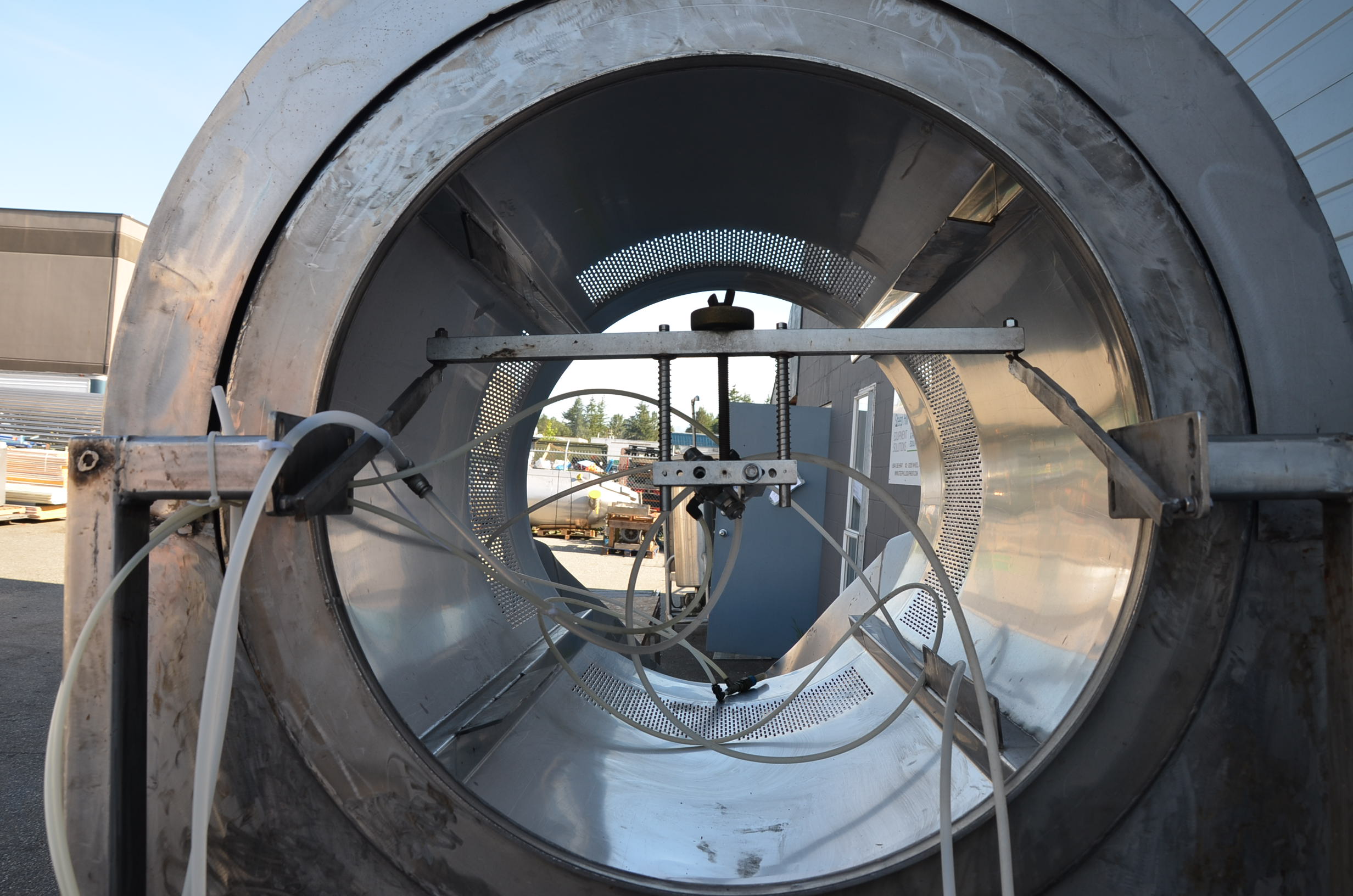 Used Berry Tumbler with Sprayer Coater