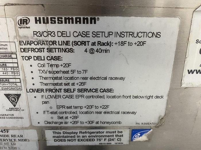 Used Hussman R3-D Refrigerated Deli Case