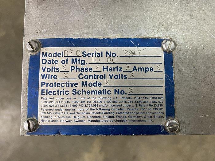 Used LiquiPak Single Pneumatic Piston Filler