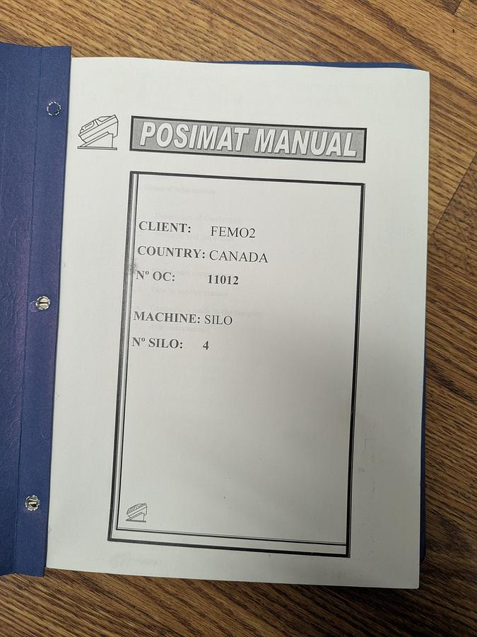 Used Posimat Bottle Silo and BI-N-35 Unscrambler