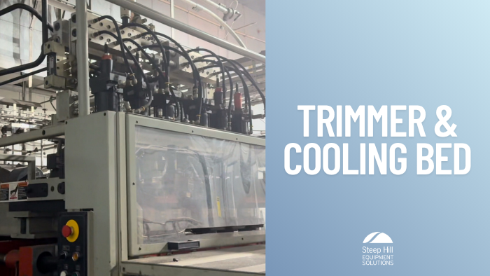 Used Uniloy R2000 Blowmolder w/ 10041 Trimmer & Cooling Bed