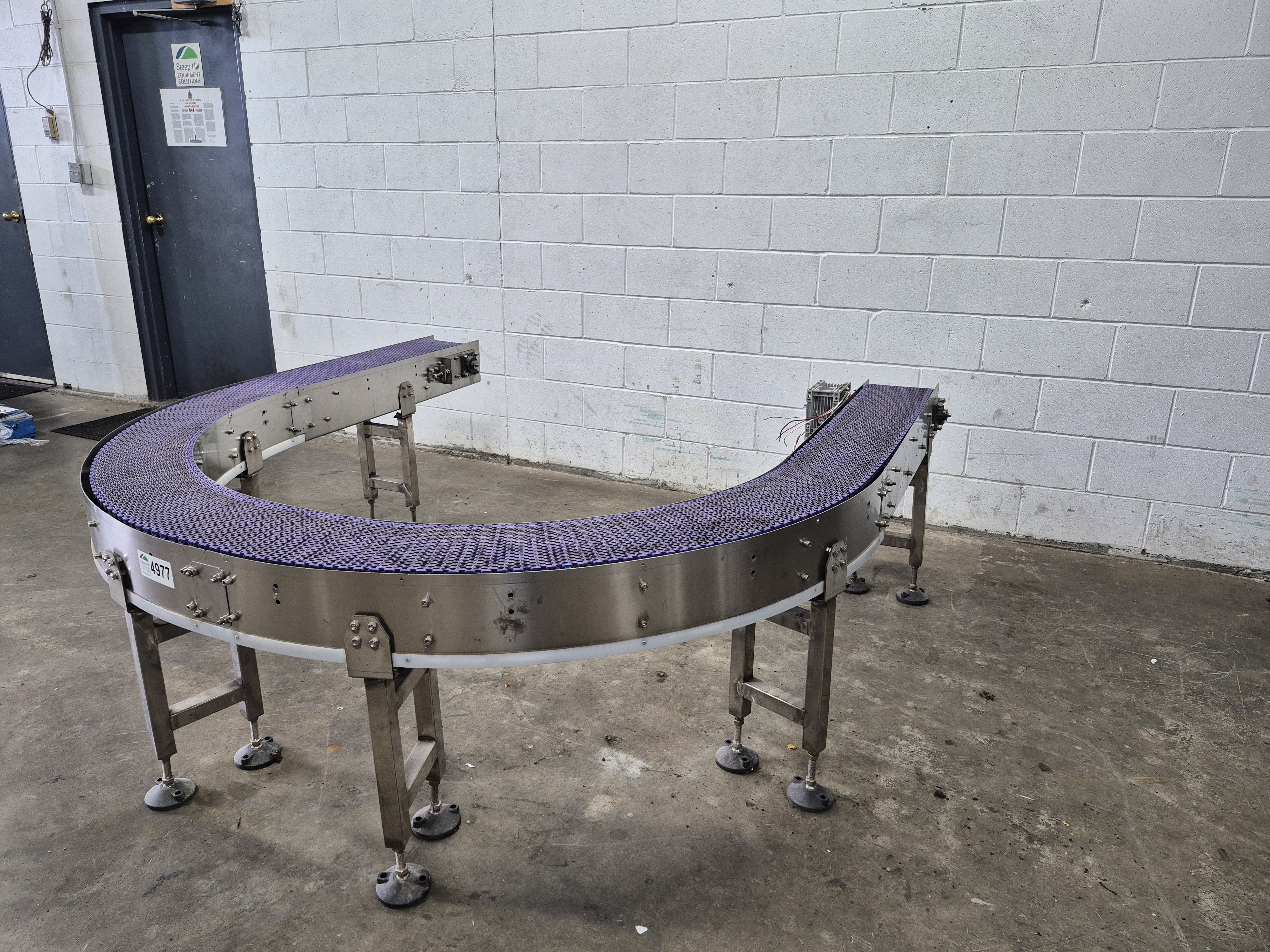 Used 180° Curved Conveyor Belt
