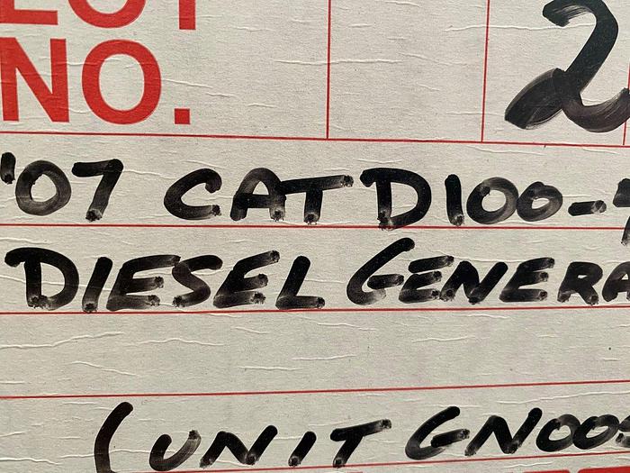 Used CAT D100 Diesel Generator