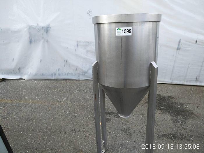 Used 35 Gallon Cone Bottom Vertical Tank