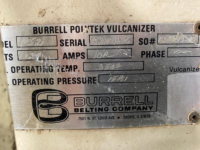 Used Burrell P52 Conveyor Belt Vulcanizer