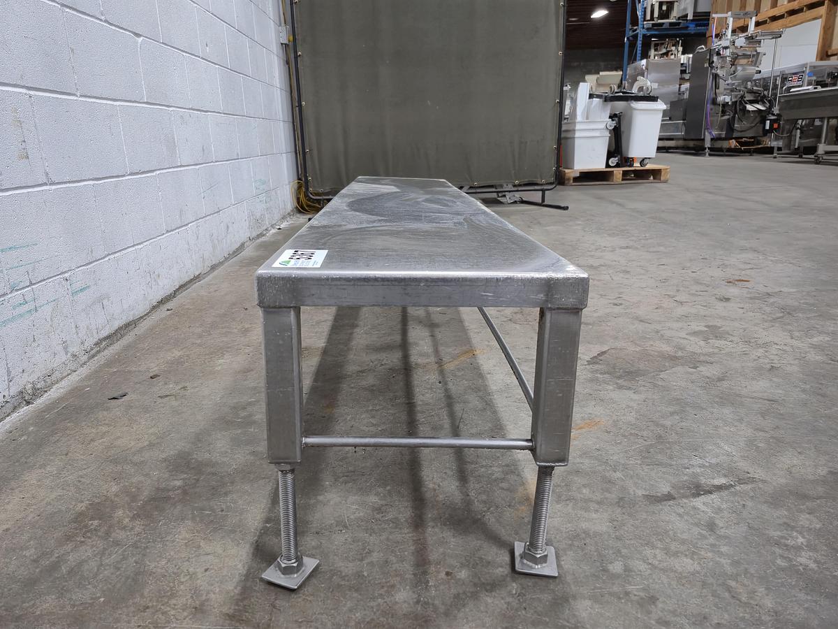 Used 72" Stainless Steel Cleanroom Gowning Bench & Utility Stand