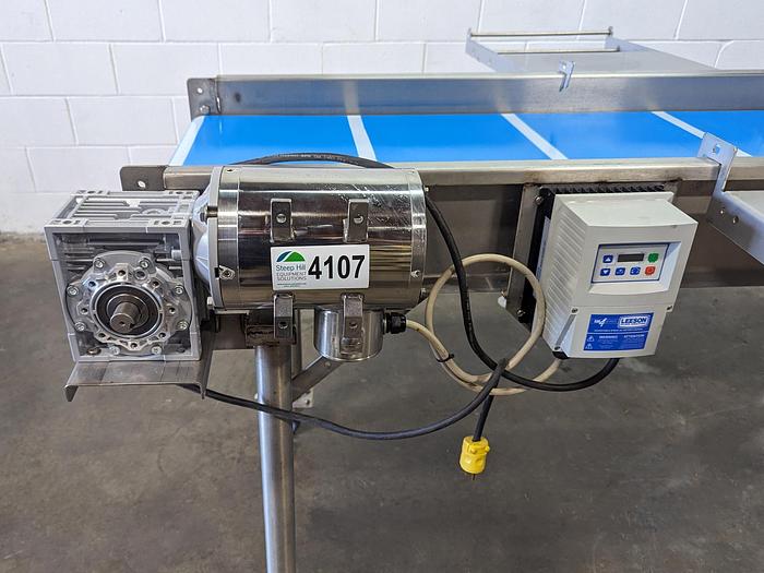 Used Custom 10' Conveyor with Removable Packaging Tables