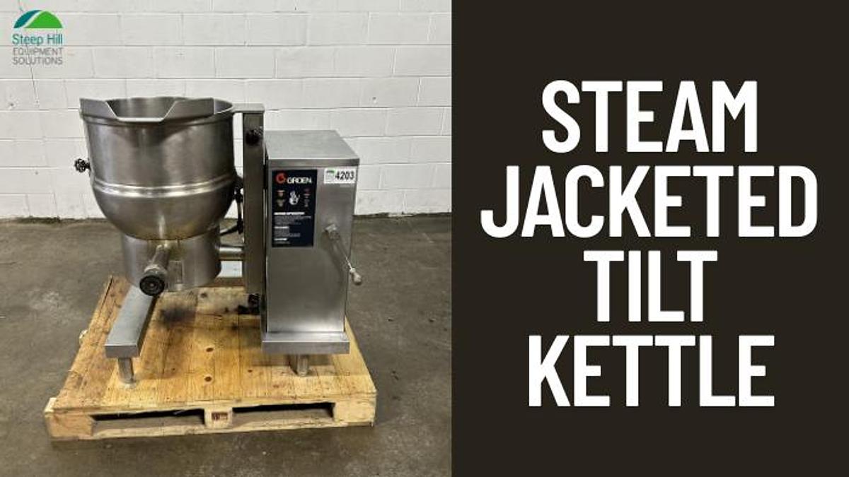 Used Groen DHT/20 Steam Jacketed Tilt Kettle