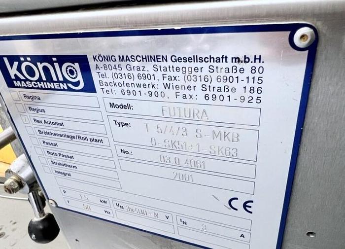 Used König Rex Futura T5/4/3 Bun Roll Line