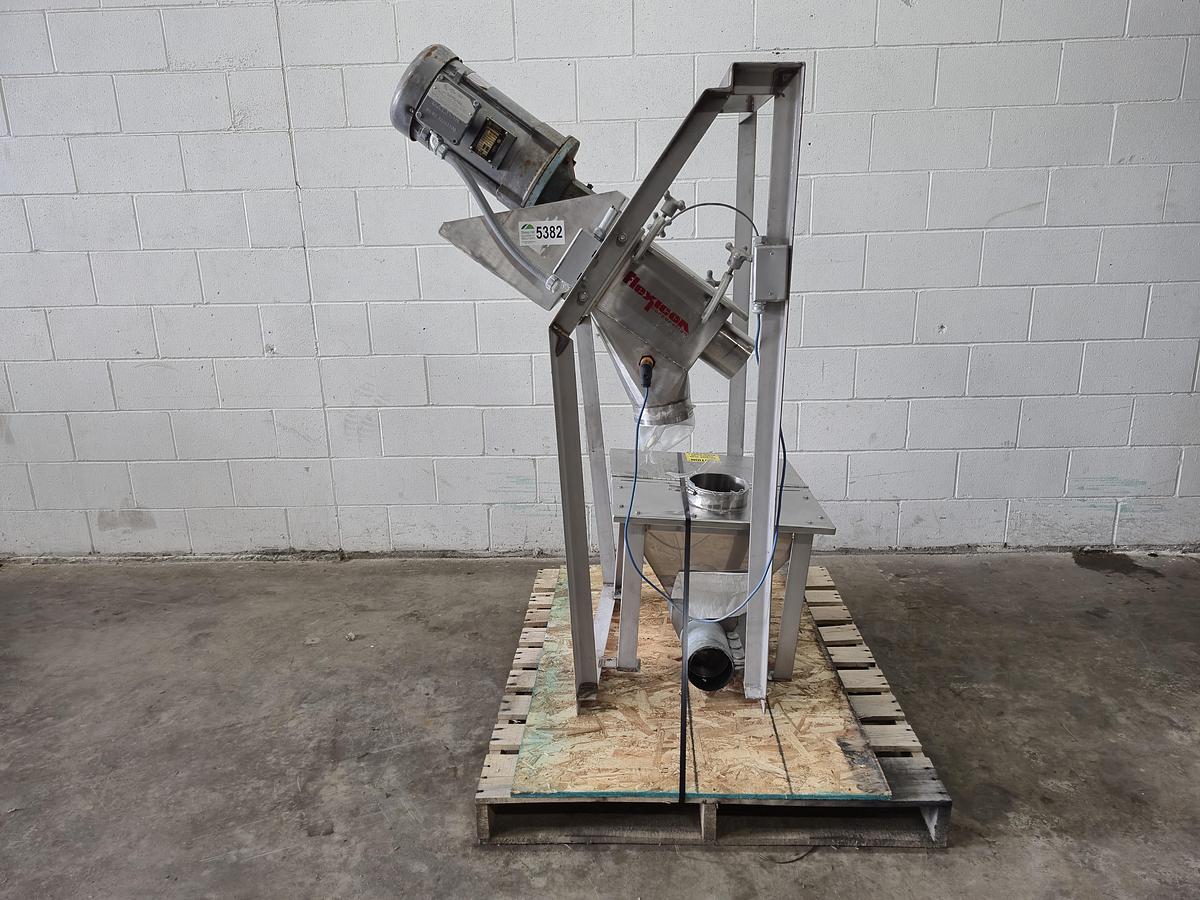 Used Flexicon Stainless Steel Flexible Screw Conveyor Drive & Charging Adapter Assembly