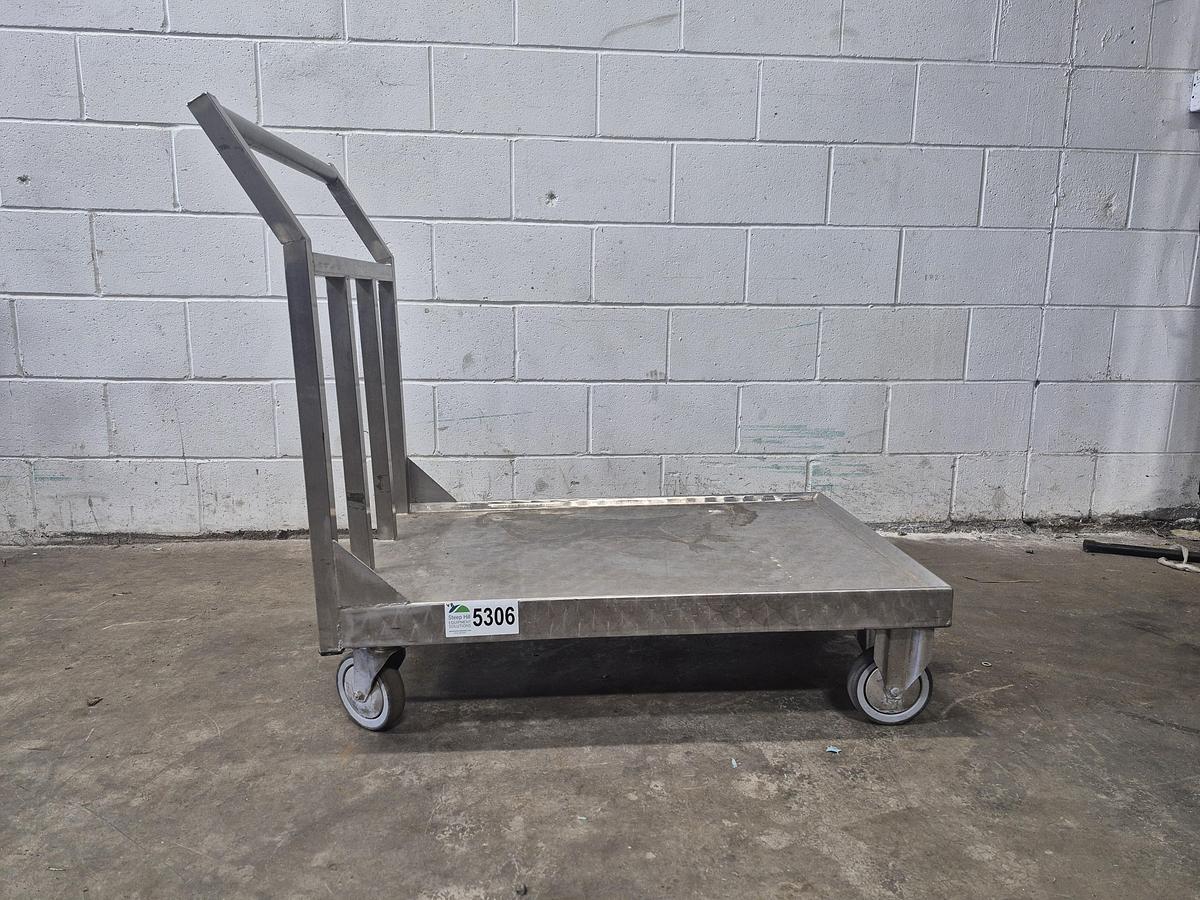 Used Industrial Stainless Steel Platform Transport Cart