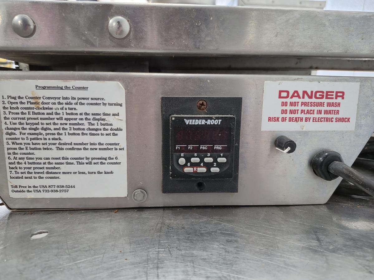 Used Patty-O-Matic CC35 Food Former & Stacker Conveyor Station