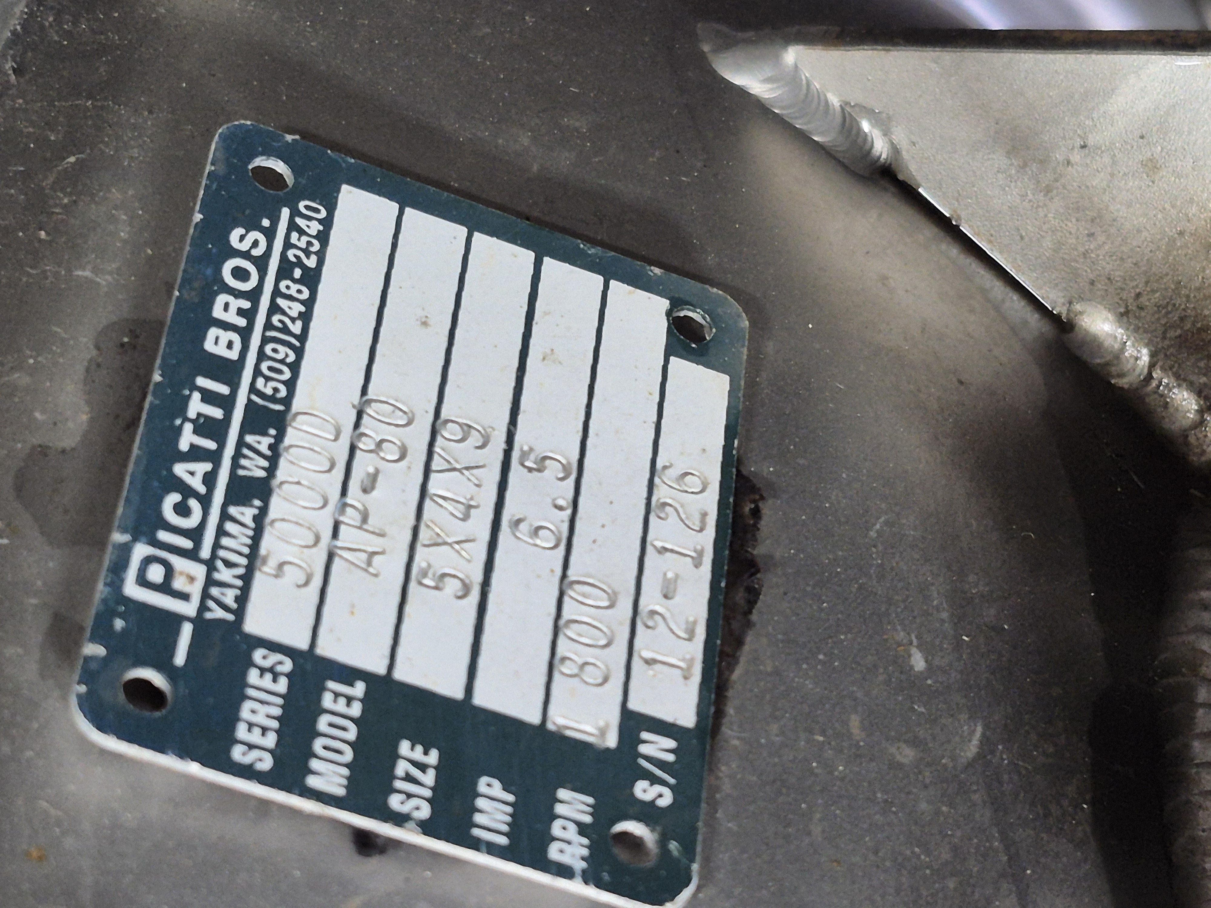 Used Picatti Bros AP-80 Centrifugal Pump