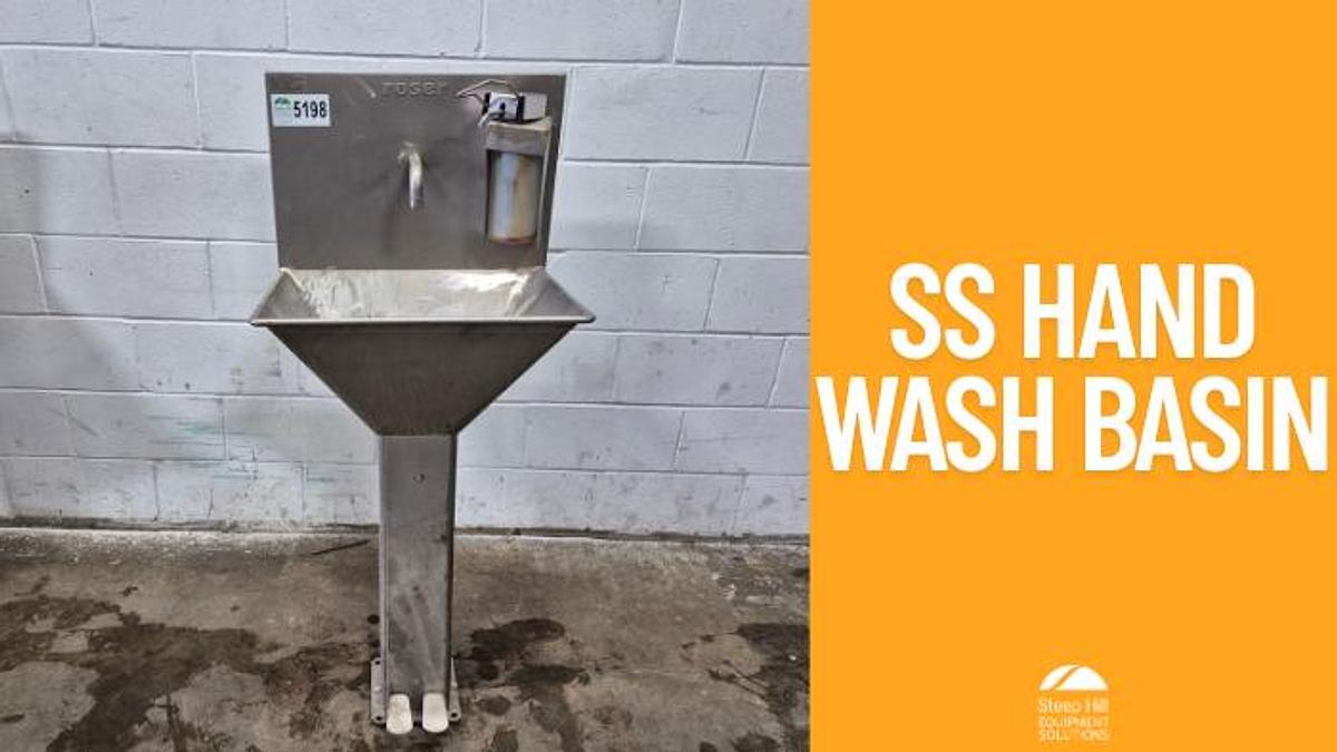 Used Roser SS Industrial Hand Wash Basin
