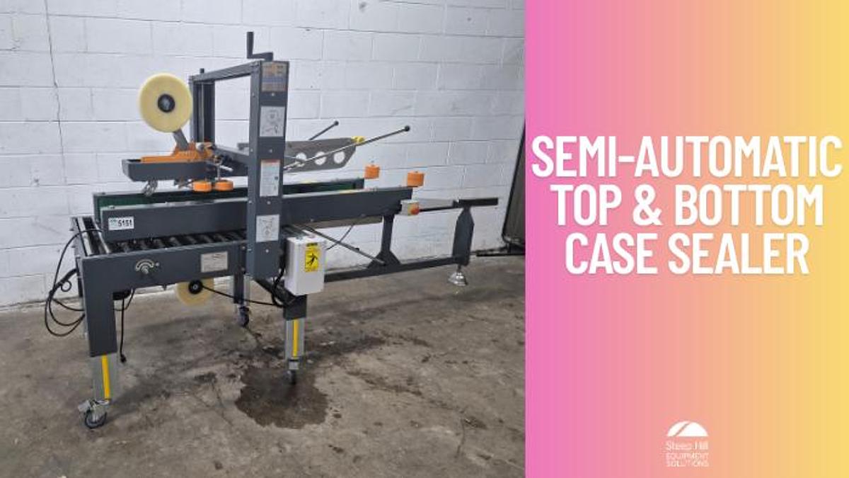 Used AB Sealer Semi-Automatic Top & Bottom Case Sealer