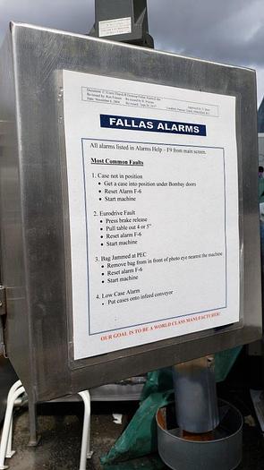 Used Fallas G400 Gravity Case Packer