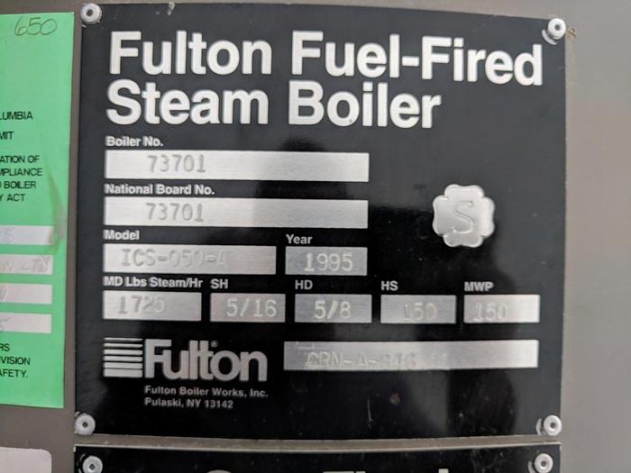 Used 50HP Fulton Boiler