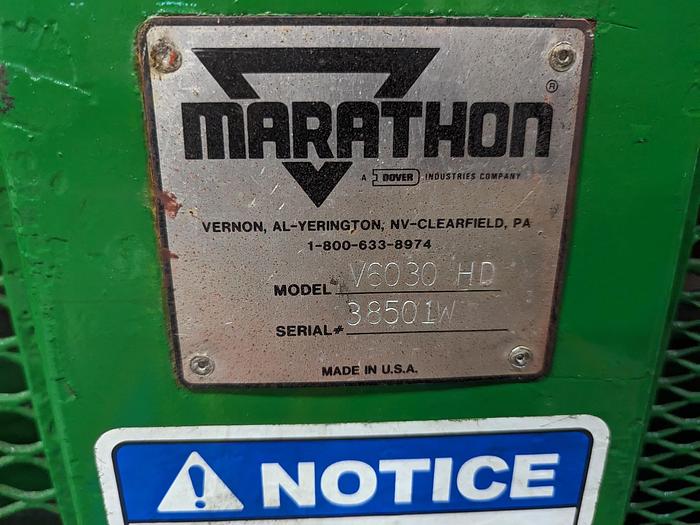 Used Marathon V-6030HD Vertical Cardboard Baler