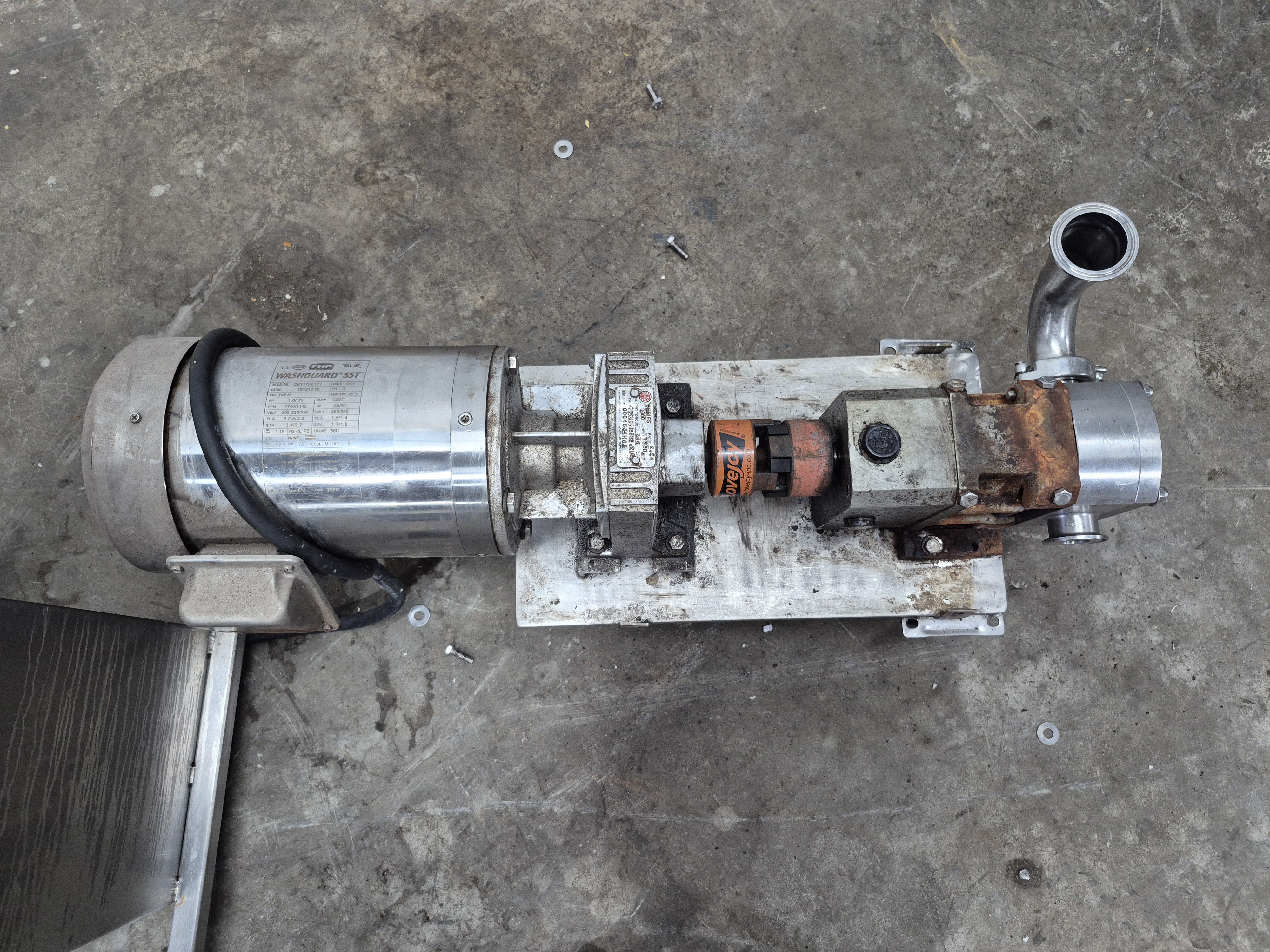 Used 1 HP SS PD Pump with Cart