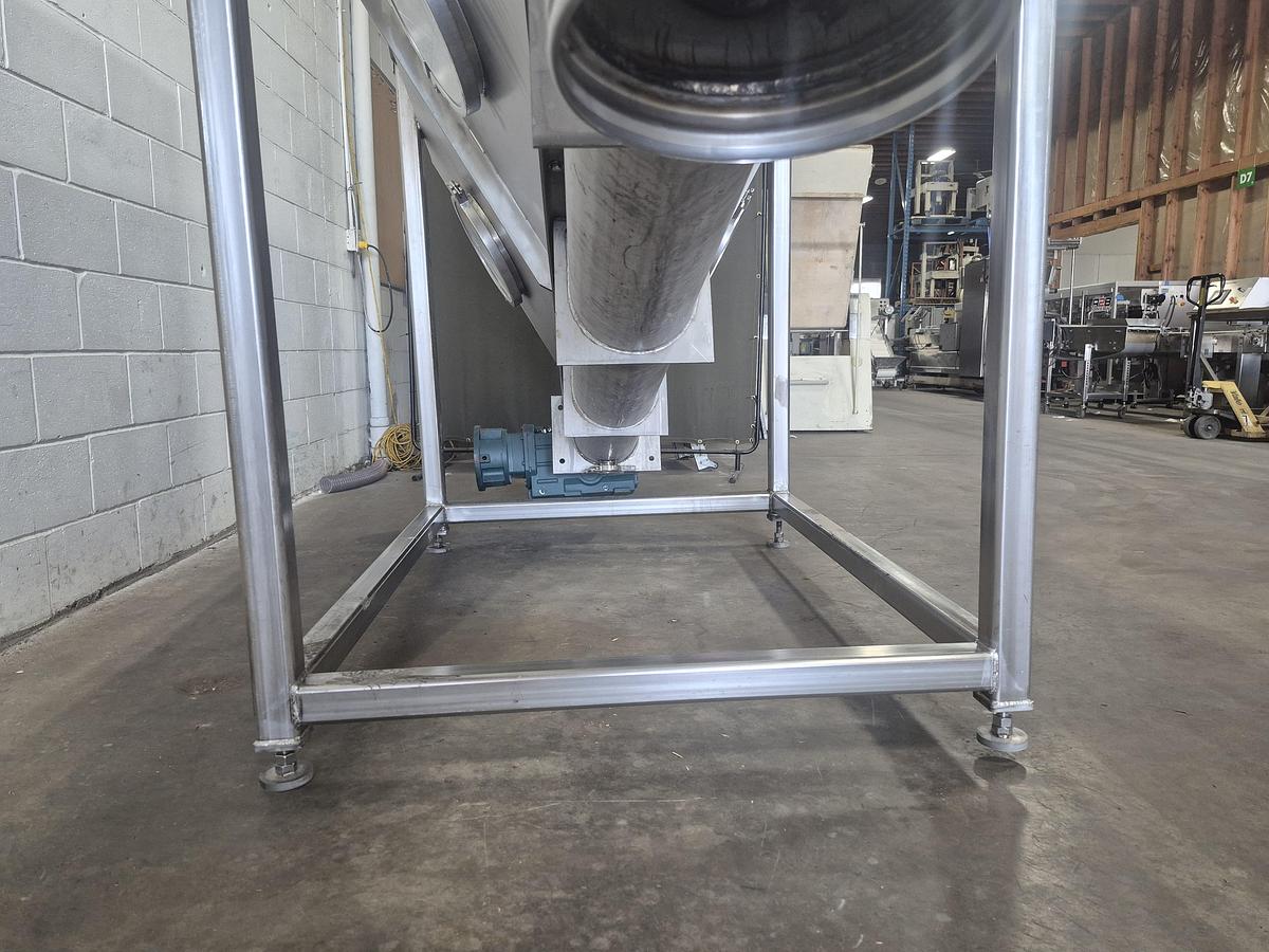 Used Stainless Steel Hopper with Inclined Screw Auger
