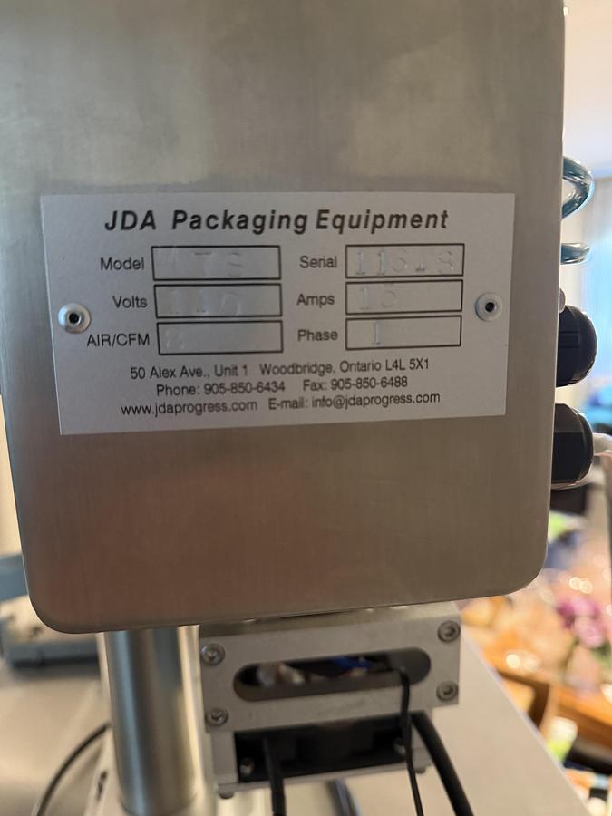 Used JDA MTS Semi-Automatic Tube Sealer