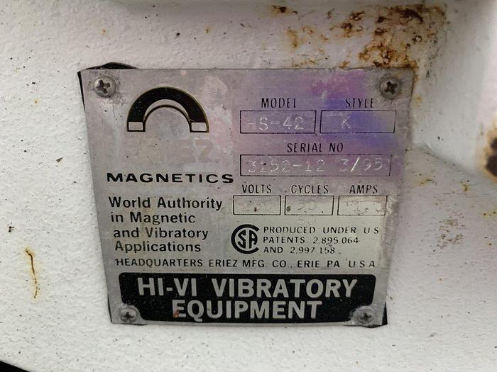 Used Eriez HS-42 Vibratory Feeder