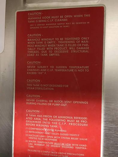 Used DCI 7000 Gallon Vertical SS Silo Dairy Tank