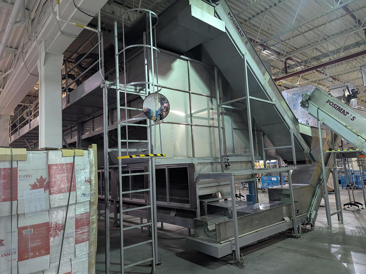 Used Posimat Bottle Silo and BI-N-35 Unscrambler