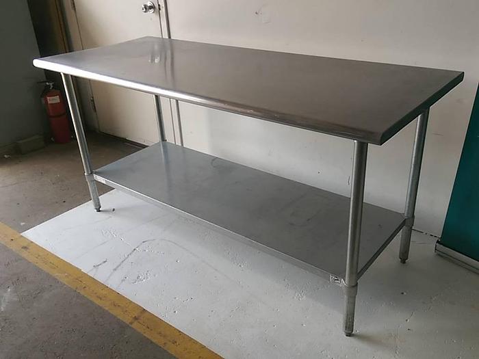 Used 6' Long Stainless Food Prep Table