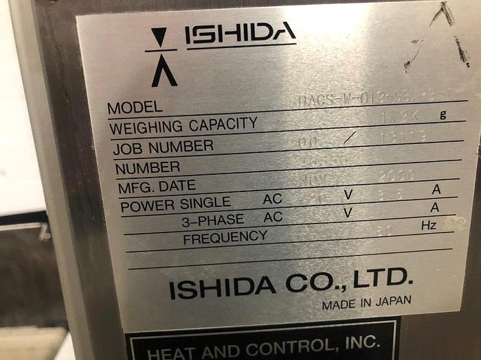 Used Ishida Checkweigher & Air-Jet Rejector