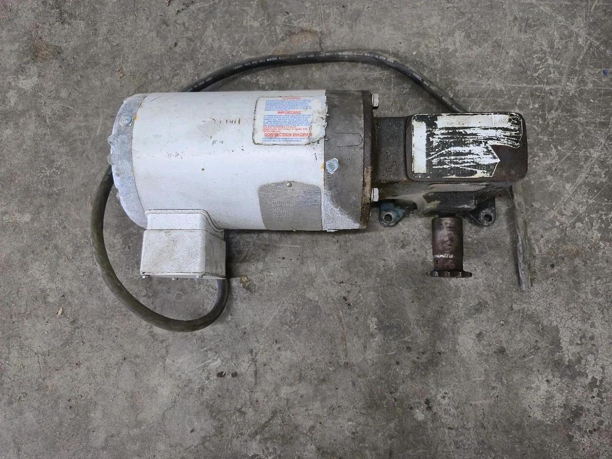 Used Baldor VWDM3554 1.5HP Washdown Duty Motor with Dodge Tigear MR94742 5:1 Reducer Assembly