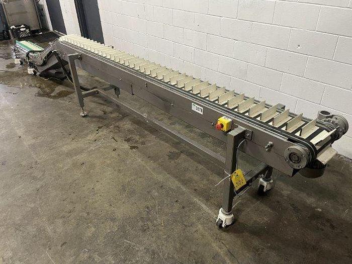 Used Viking 18' Long Cleated Conveyor