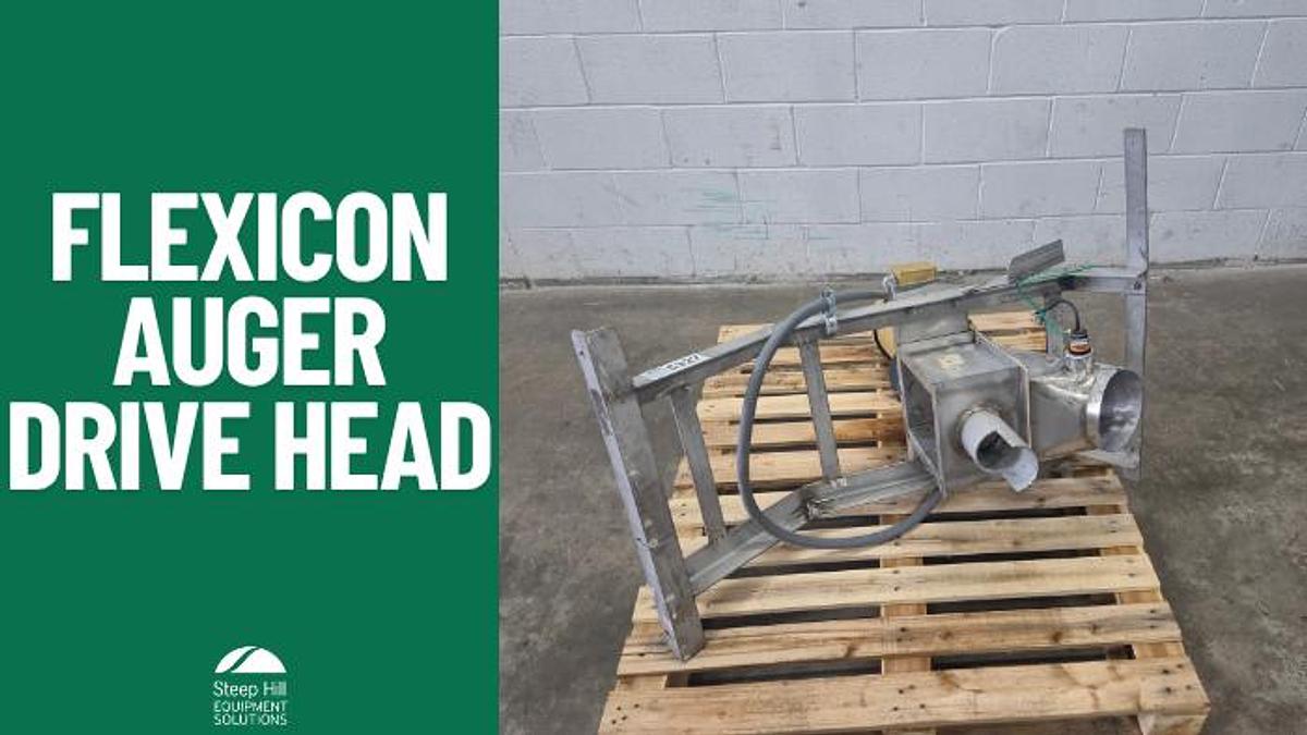 Used Flexicon Auger Drive Head with Inline Diverter Discharge Chute