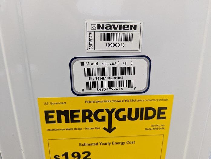 Used Navien NPE-240A Tankless Water Heater