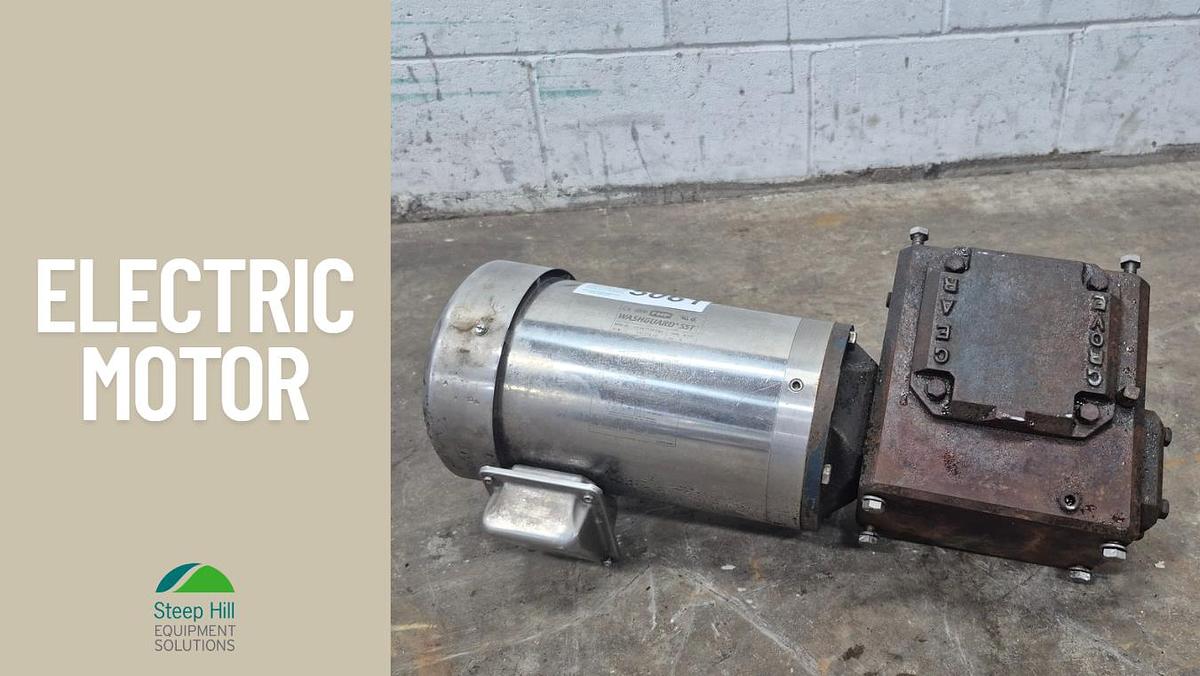 Used Washguard SST 2/1.5 HP Electric Motor with Grove Gear Reducer