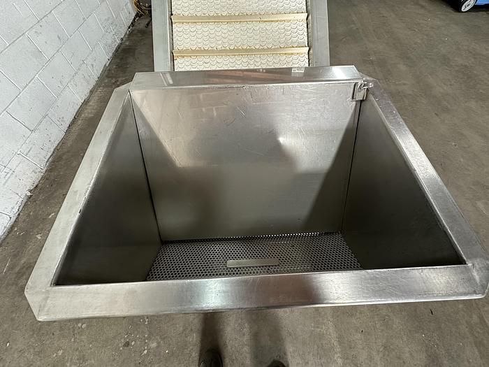 Used Incline Conveyor with Hopper