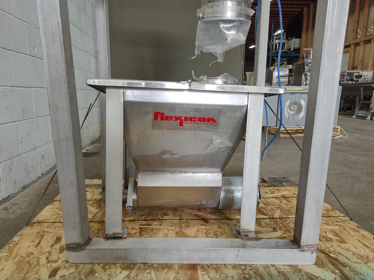 Used Flexicon Stainless Steel Flexible Screw Conveyor Drive & Charging Adapter Assembly